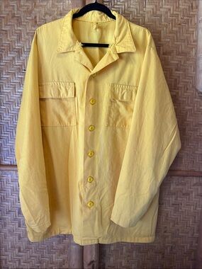Fireline fire resistant Yellow Button Front Overshirt Jacket 2x